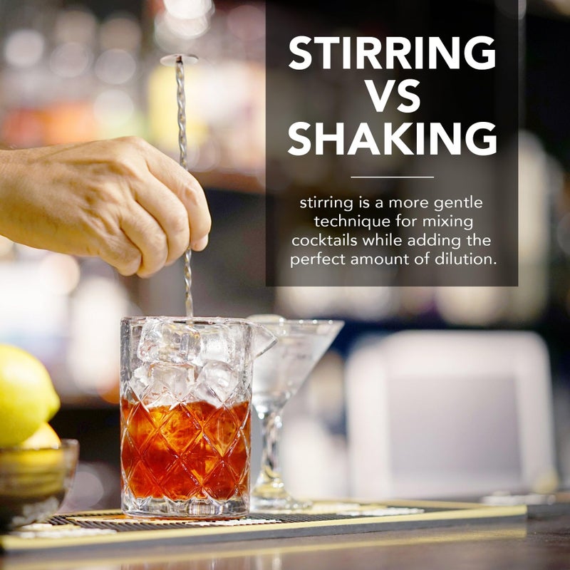 Final Touch Yarai Mixing Pitcher with Hawthorne Strainer - Elevate Your Cocktail Experience with Classic Elegance and Precision Pouring | Durable Glass Construction for Perfect Mixes (GMP110) - Image 3